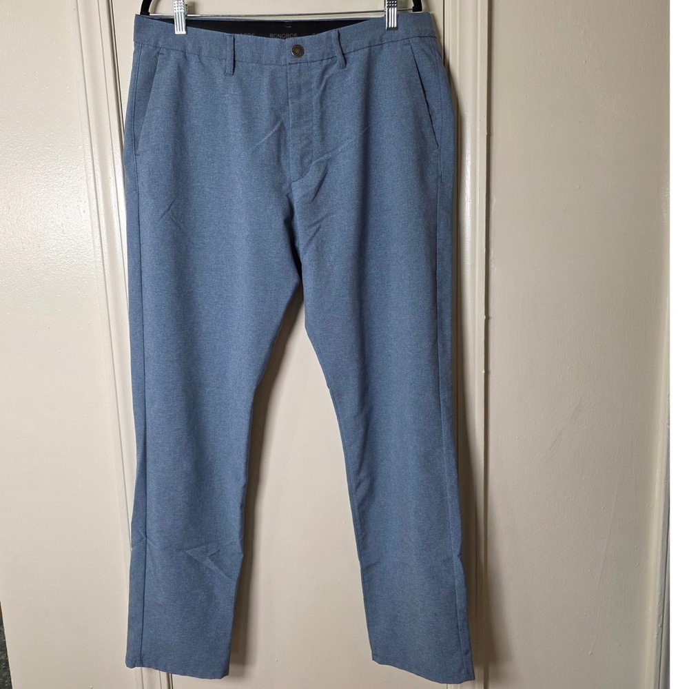 Bonobos Golf Pants Mens 35x32 Athletic Fit Light Blue Performance Trousers